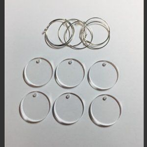 Brand New Clear Wine Glass Charms